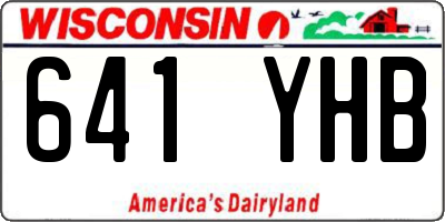WI license plate 641YHB