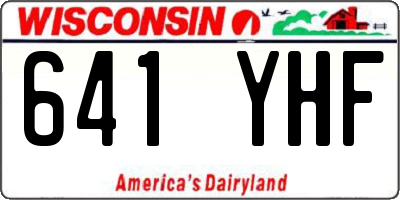 WI license plate 641YHF