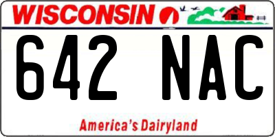 WI license plate 642NAC