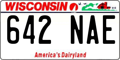 WI license plate 642NAE