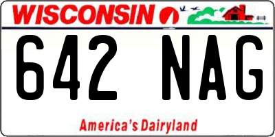 WI license plate 642NAG