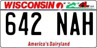 WI license plate 642NAH