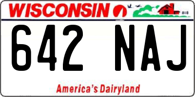 WI license plate 642NAJ