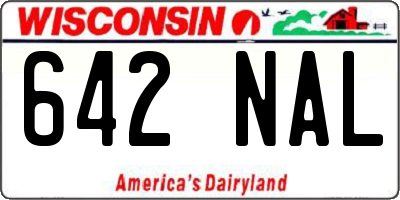 WI license plate 642NAL