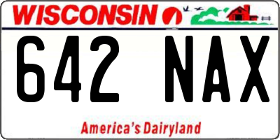 WI license plate 642NAX