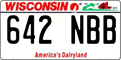 WI license plate 642NBB