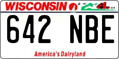 WI license plate 642NBE