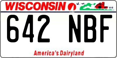WI license plate 642NBF