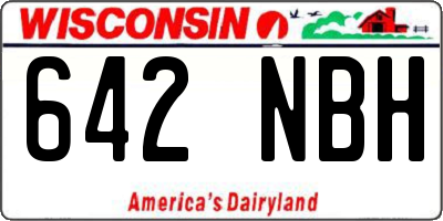 WI license plate 642NBH