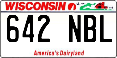 WI license plate 642NBL