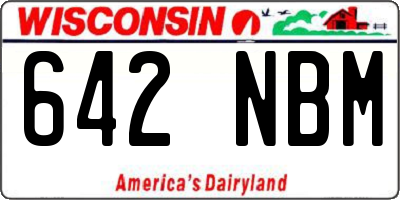 WI license plate 642NBM