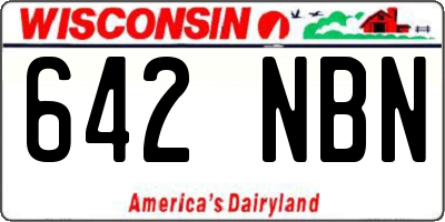 WI license plate 642NBN
