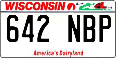 WI license plate 642NBP