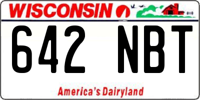 WI license plate 642NBT