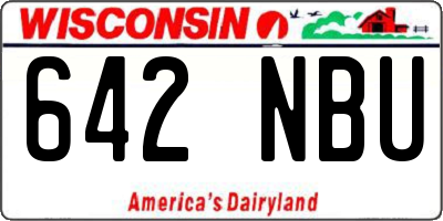 WI license plate 642NBU