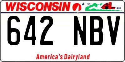 WI license plate 642NBV