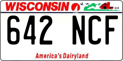 WI license plate 642NCF