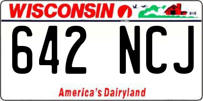 WI license plate 642NCJ