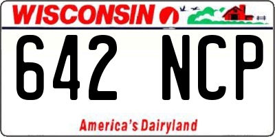 WI license plate 642NCP