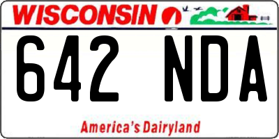 WI license plate 642NDA