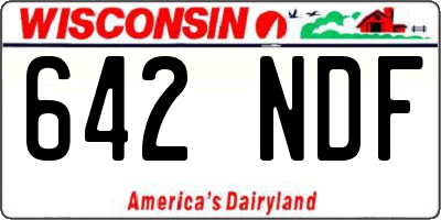 WI license plate 642NDF