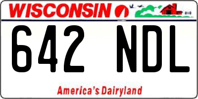 WI license plate 642NDL