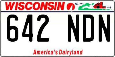 WI license plate 642NDN