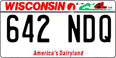 WI license plate 642NDQ