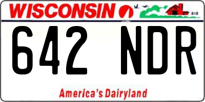 WI license plate 642NDR