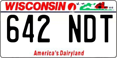 WI license plate 642NDT