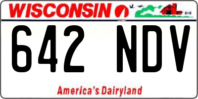 WI license plate 642NDV