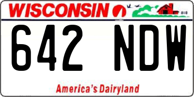 WI license plate 642NDW