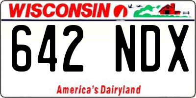 WI license plate 642NDX