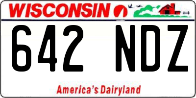 WI license plate 642NDZ