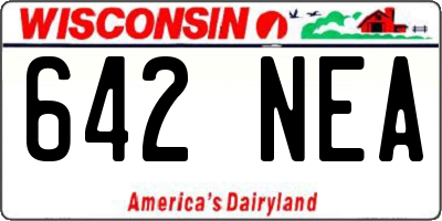 WI license plate 642NEA