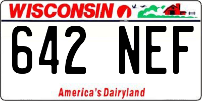 WI license plate 642NEF