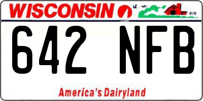 WI license plate 642NFB