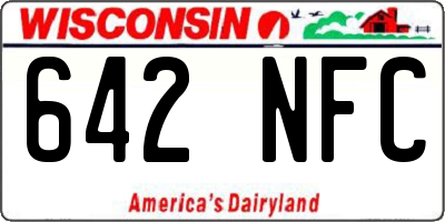 WI license plate 642NFC
