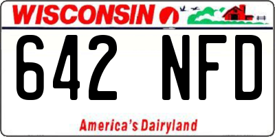 WI license plate 642NFD