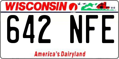 WI license plate 642NFE