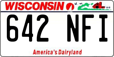 WI license plate 642NFI