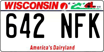 WI license plate 642NFK