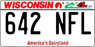 WI license plate 642NFL