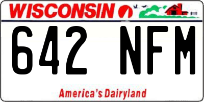WI license plate 642NFM