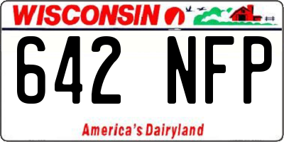 WI license plate 642NFP