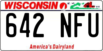 WI license plate 642NFU