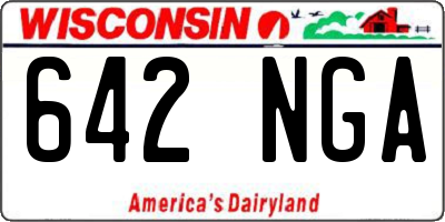 WI license plate 642NGA