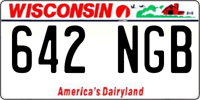 WI license plate 642NGB