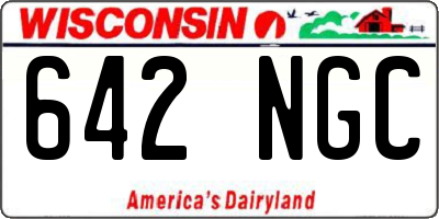 WI license plate 642NGC