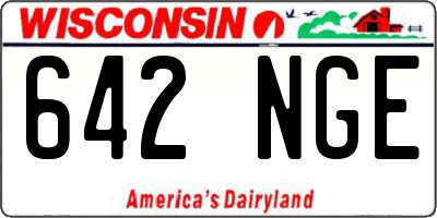WI license plate 642NGE